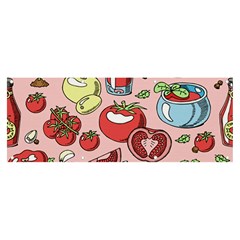 Tomato-seamless-pattern-juicy-tomatoes-food-sauce-ketchup-soup-paste-with-fresh-red-vegetables Banner And Sign 8  X 3  by uniart180623