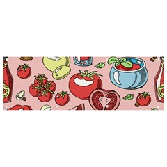 Tomato-seamless-pattern-juicy-tomatoes-food-sauce-ketchup-soup-paste-with-fresh-red-vegetables Banner And Sign 9  X 3  by uniart180623