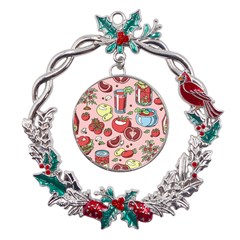 Tomato-seamless-pattern-juicy-tomatoes-food-sauce-ketchup-soup-paste-with-fresh-red-vegetables Metal X mas Wreath Holly Leaf Ornament