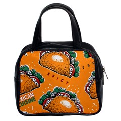 Seamless-pattern-with-taco Classic Handbag (two Sides) by uniart180623