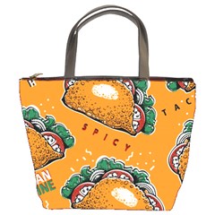 Seamless-pattern-with-taco Bucket Bag by uniart180623