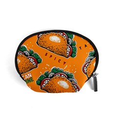 Seamless-pattern-with-taco Accessory Pouch (small) by uniart180623