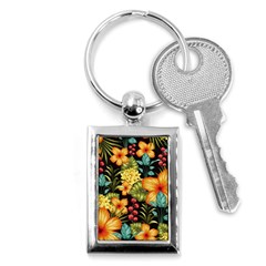 Fabulous-colorful-floral-seamless Key Chain (rectangle) by uniart180623