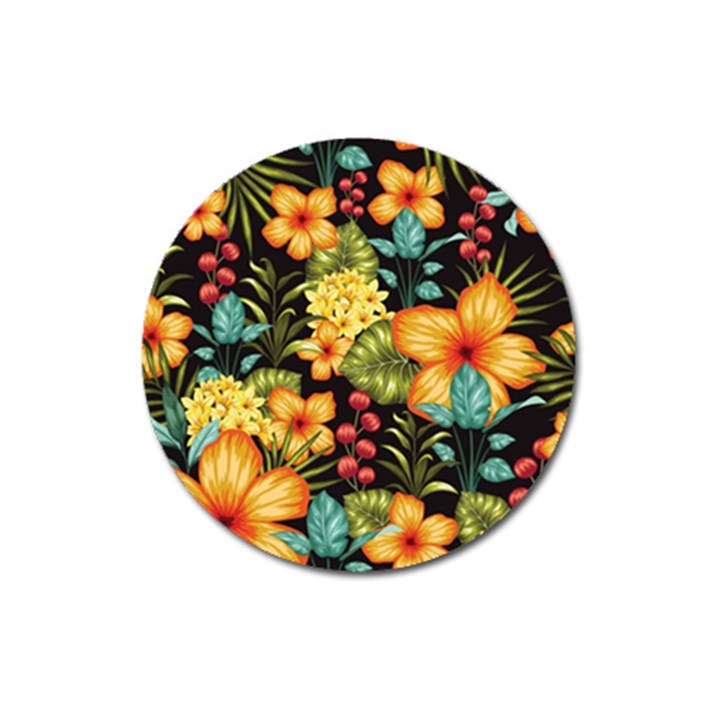 Fabulous-colorful-floral-seamless Magnet 3  (Round)