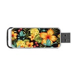 Fabulous-colorful-floral-seamless Portable USB Flash (Two Sides) Front