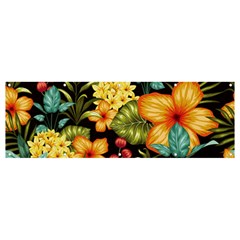 Fabulous-colorful-floral-seamless Banner And Sign 12  X 4 