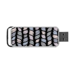 Seamless-pattern-with-interweaving-braids Portable Usb Flash (one Side) by uniart180623