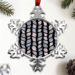 Seamless-pattern-with-interweaving-braids Metal Small Snowflake Ornament