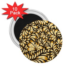 Damask-teardrop-gold-ornament-seamless-pattern 2 25  Magnets (10 Pack)  by uniart180623