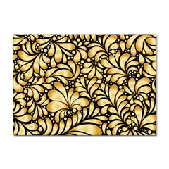 Damask-teardrop-gold-ornament-seamless-pattern Sticker A4 (10 Pack) by uniart180623