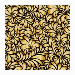 Damask-teardrop-gold-ornament-seamless-pattern Medium Glasses Cloth by uniart180623