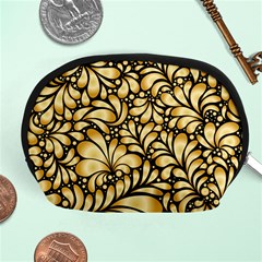 Damask-teardrop-gold-ornament-seamless-pattern Accessory Pouch (medium) by uniart180623