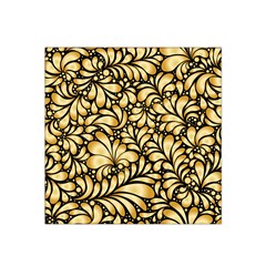 Damask-teardrop-gold-ornament-seamless-pattern Satin Bandana Scarf 22  X 22  by uniart180623