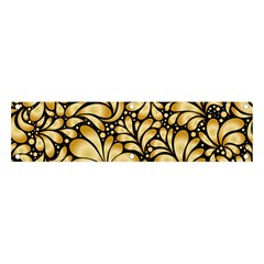 Damask-teardrop-gold-ornament-seamless-pattern Banner And Sign 4  X 1  by uniart180623