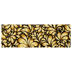 Damask-teardrop-gold-ornament-seamless-pattern Banner And Sign 9  X 3  by uniart180623