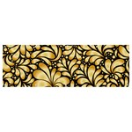 Damask-teardrop-gold-ornament-seamless-pattern Banner and Sign 12  x 4  Front