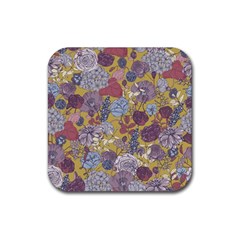 Floral-seamless-pattern-with-flowers-vintage-background-colorful-illustration Rubber Coaster (square) by uniart180623