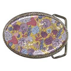 Floral-seamless-pattern-with-flowers-vintage-background-colorful-illustration Belt Buckles by uniart180623