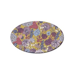 Floral-seamless-pattern-with-flowers-vintage-background-colorful-illustration Sticker Oval (10 Pack) by uniart180623