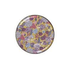 Floral-seamless-pattern-with-flowers-vintage-background-colorful-illustration Hat Clip Ball Marker (4 Pack) by uniart180623