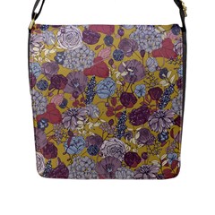 Floral-seamless-pattern-with-flowers-vintage-background-colorful-illustration Flap Closure Messenger Bag (l) by uniart180623