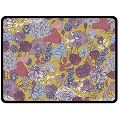 Floral-seamless-pattern-with-flowers-vintage-background-colorful-illustration Two Sides Fleece Blanket (large) by uniart180623