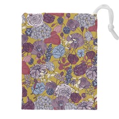 Floral-seamless-pattern-with-flowers-vintage-background-colorful-illustration Drawstring Pouch (4xl) by uniart180623