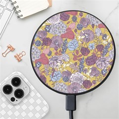 Floral-seamless-pattern-with-flowers-vintage-background-colorful-illustration Wireless Fast Charger(black) by uniart180623