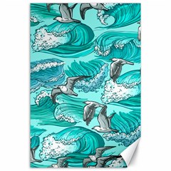 Sea-waves-seamless-pattern Canvas 24  X 36  by uniart180623