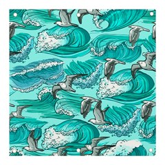 Sea-waves-seamless-pattern Banner And Sign 3  X 3  by uniart180623