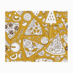 Vector-seamless-pizza-slice-pattern-hand-drawn-pizza-illustration-great-pizzeria-menu-background - Small Glasses Cloth (2 Sides) by uniart180623