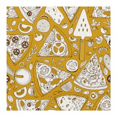 Vector-seamless-pizza-slice-pattern-hand-drawn-pizza-illustration-great-pizzeria-menu-background - Banner And Sign 3  X 3  by uniart180623