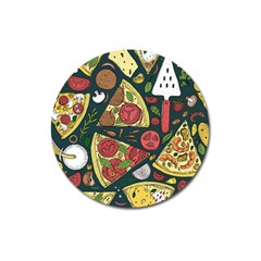 Vector-seamless-pizza-slice-pattern-hand-drawn-pizza-illustration-great-pizzeria-menu-background Magnet 3  (round) by uniart180623