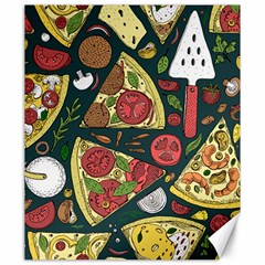 Vector-seamless-pizza-slice-pattern-hand-drawn-pizza-illustration-great-pizzeria-menu-background Canvas 20  X 24  by uniart180623