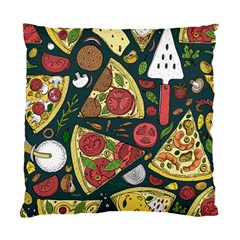 Vector-seamless-pizza-slice-pattern-hand-drawn-pizza-illustration-great-pizzeria-menu-background Standard Cushion Case (one Side) by uniart180623