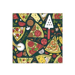 Vector-seamless-pizza-slice-pattern-hand-drawn-pizza-illustration-great-pizzeria-menu-background Satin Bandana Scarf 22  X 22  by uniart180623