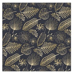 Elegant-pattern-with-golden-tropical-leaves Square Satin Scarf (36  X 36 ) by uniart180623