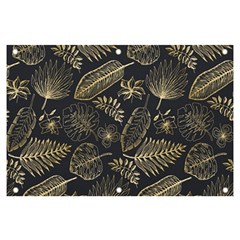 Elegant-pattern-with-golden-tropical-leaves Banner And Sign 6  X 4  by uniart180623