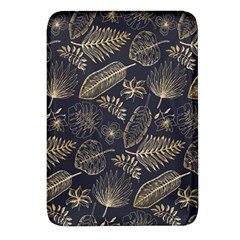 Elegant-pattern-with-golden-tropical-leaves Rectangular Glass Fridge Magnet (4 Pack)