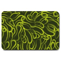 Green-abstract-stippled-repetitive-fashion-seamless-pattern Large Doormat by uniart180623