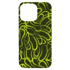 Green-abstract-stippled-repetitive-fashion-seamless-pattern Iphone 14 Pro Max Black Uv Print Case by uniart180623