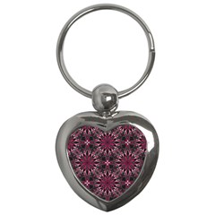 Seamless-pattern-with-flowers-oriental-style-mandala Key Chain (heart)