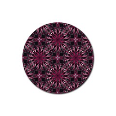 Seamless-pattern-with-flowers-oriental-style-mandala Rubber Coaster (round) by uniart180623