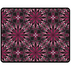 Seamless-pattern-with-flowers-oriental-style-mandala Two Sides Fleece Blanket (medium) by uniart180623