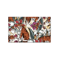 Natural-seamless-pattern-with-tiger-blooming-orchid Sticker (rectangular) by uniart180623