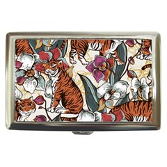 Natural-seamless-pattern-with-tiger-blooming-orchid Cigarette Money Case by uniart180623