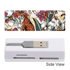 Natural-seamless-pattern-with-tiger-blooming-orchid Memory Card Reader (stick) by uniart180623