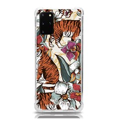 Natural-seamless-pattern-with-tiger-blooming-orchid Samsung Galaxy S20plus 6 7 Inch Tpu Uv Case by uniart180623