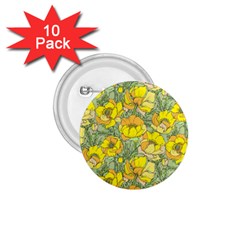 Seamless-pattern-with-graphic-spring-flowers 1 75  Buttons (10 Pack) by uniart180623