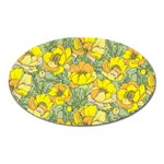 Seamless-pattern-with-graphic-spring-flowers Oval Magnet Front